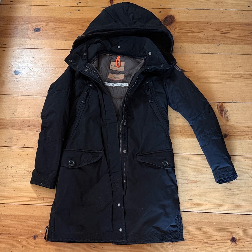 Parajumpers Women's Black Hooded Parka